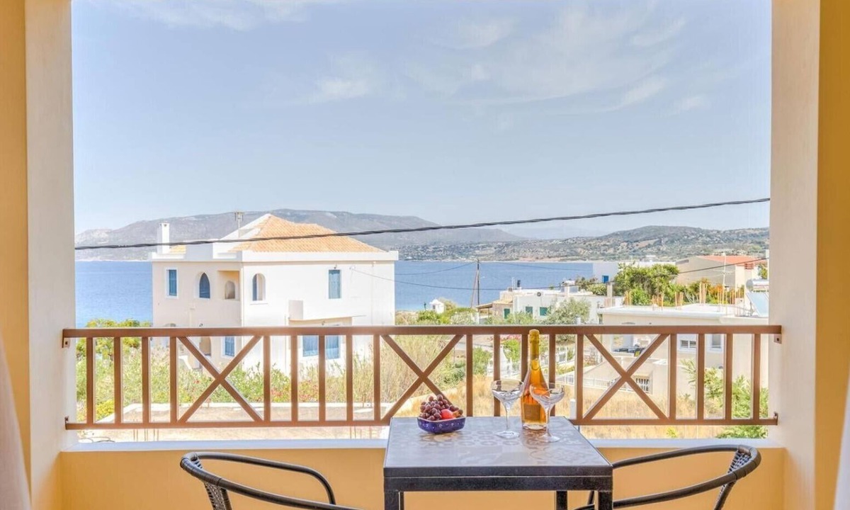 Archangelos Apartment | Aloustina Apartment for 4, 50m from the Sea in Archangelos
