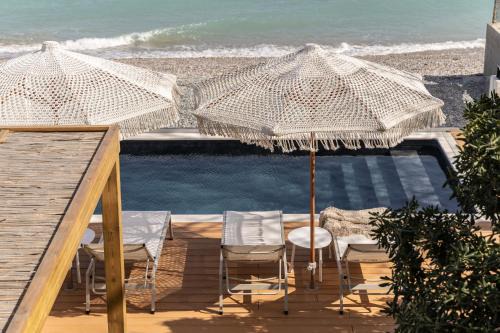 Kato Diminio Apartment | Cavo dio 5 - Beachfront Bliss - Cozy Apartment Pool Sunsets