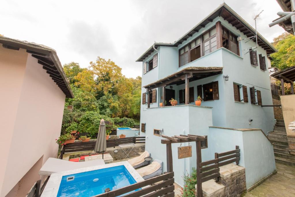Tsagarada House | Dandy Villas Tsagkarada - Sky Blue Pansy - Jacuzzi