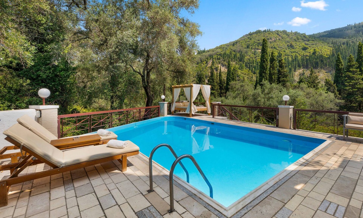 Agios Gordios Apartment | Doliva Studio Apartment with Private Pool, Mountain View, Wi-Fi, and Air Conditioning