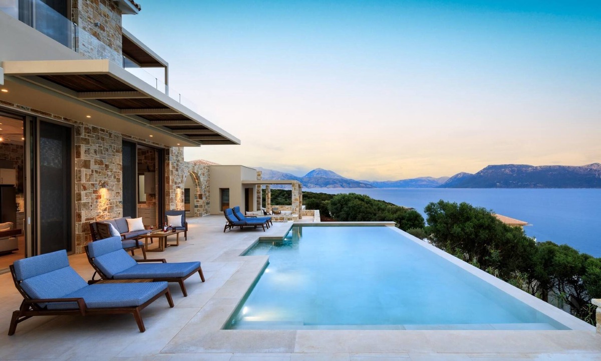 Katomerion Villa | Elegant Contemporary Villa with Spectacular Ionian Views and Sea Access