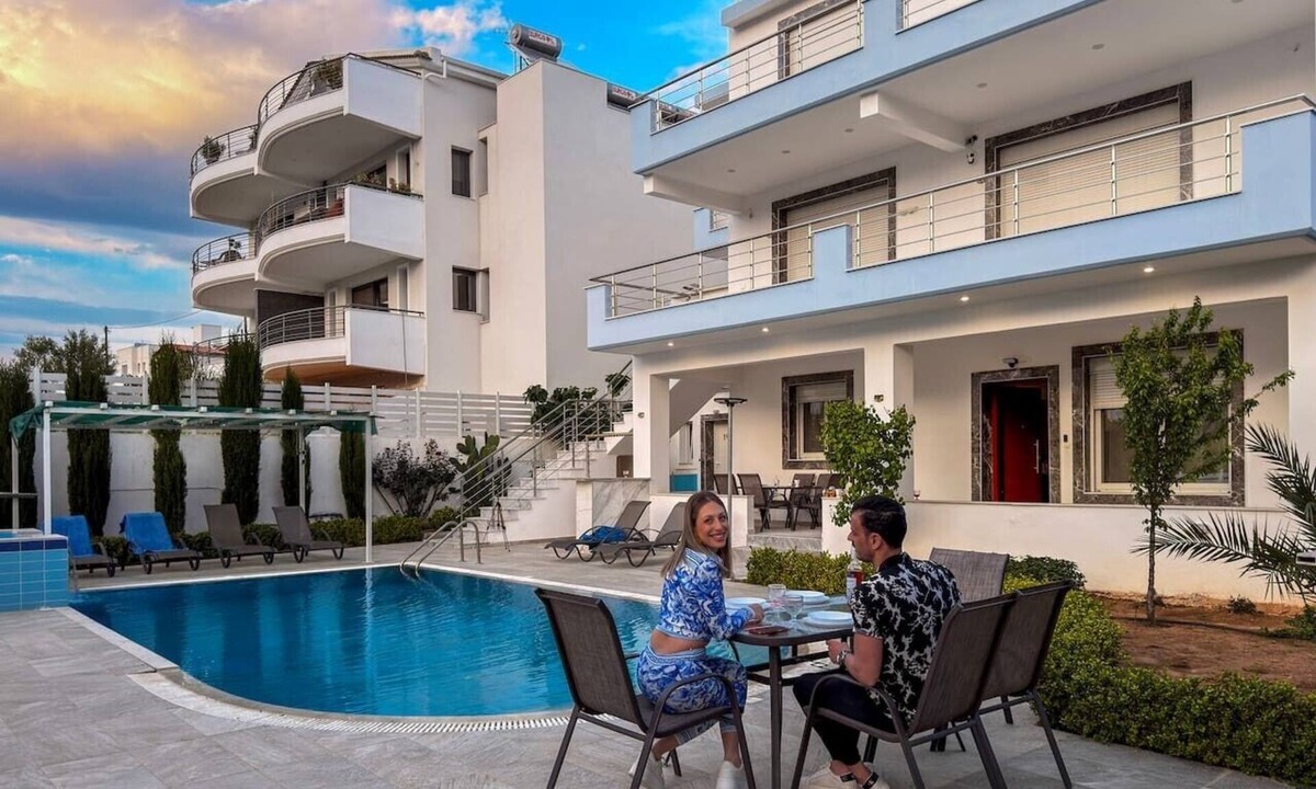 Loutra Oraias Elenis Apartment | Loutra Horizon Suite | Pool, Sea View & Comfort