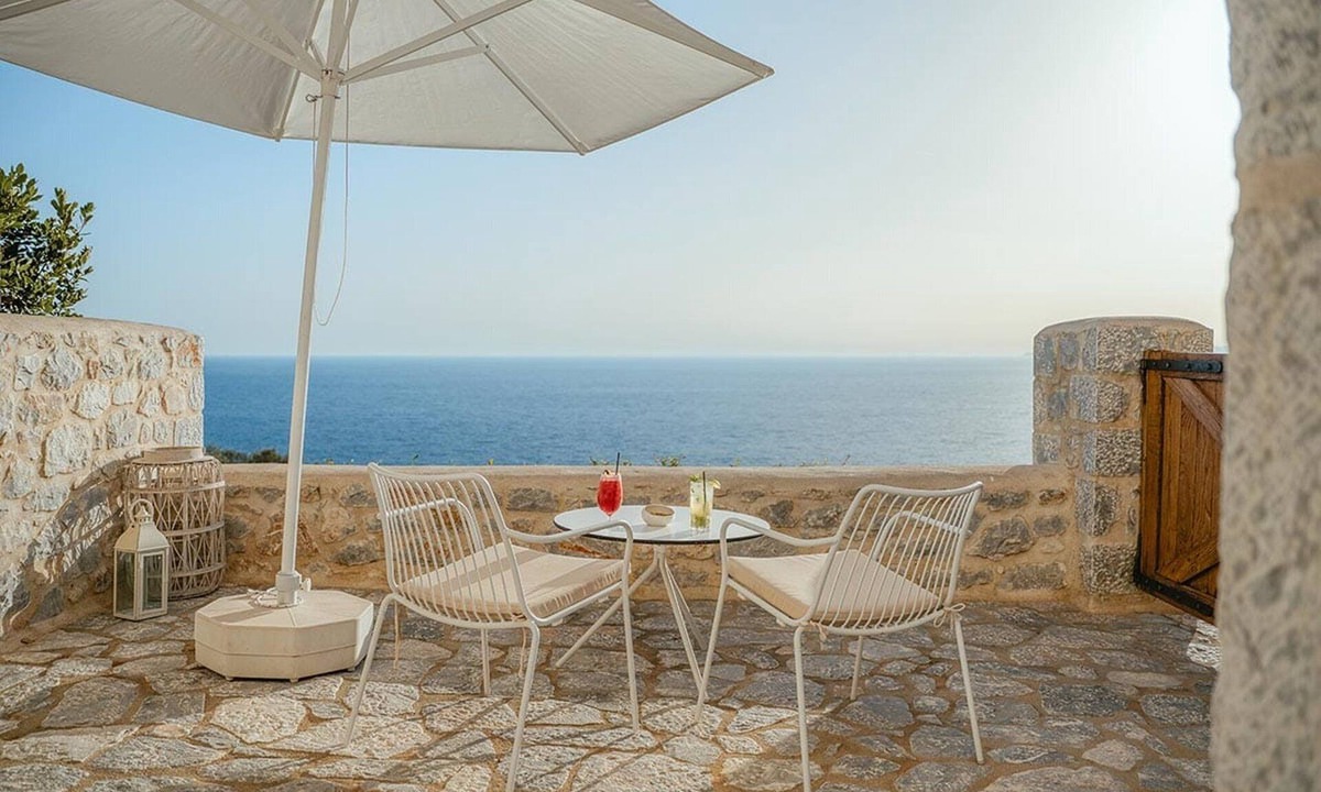 Areopoli Apartment | Lunarae Suite, Divine Sea Views, Furnished Terrace, Shared Pool, Gym and Home.