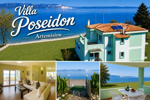 Aravissos Villa | Luxury Beachfront Villa Poseidon Artemisiou Παραθαλάσσια Βίλα στην βόρεια Εύβοια για φιλοξενία 9 ατόμων
