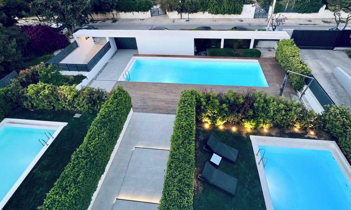 Elliniko House | Luxury duplex with a pool, gym, parking, 3,340 sq.ft., coastal & beach access.