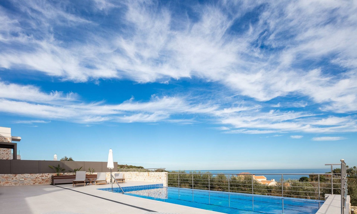 Kato Galatas Villa | Oinolithos Luxury Villa Chrysalis - Sea views, 1 km from the beach, private pool!
