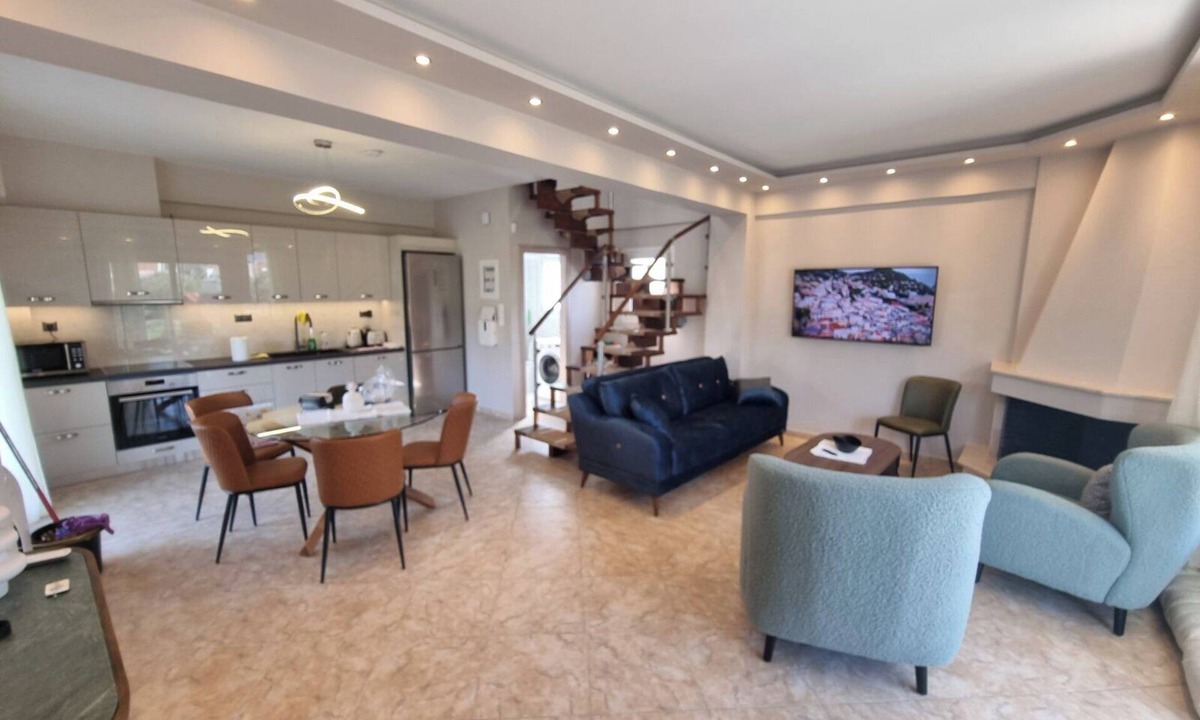 Gefira Mpania Villa | Seaside Luxury Villa Maisonette 130sqm, Makineia, 15' Nafpaktos