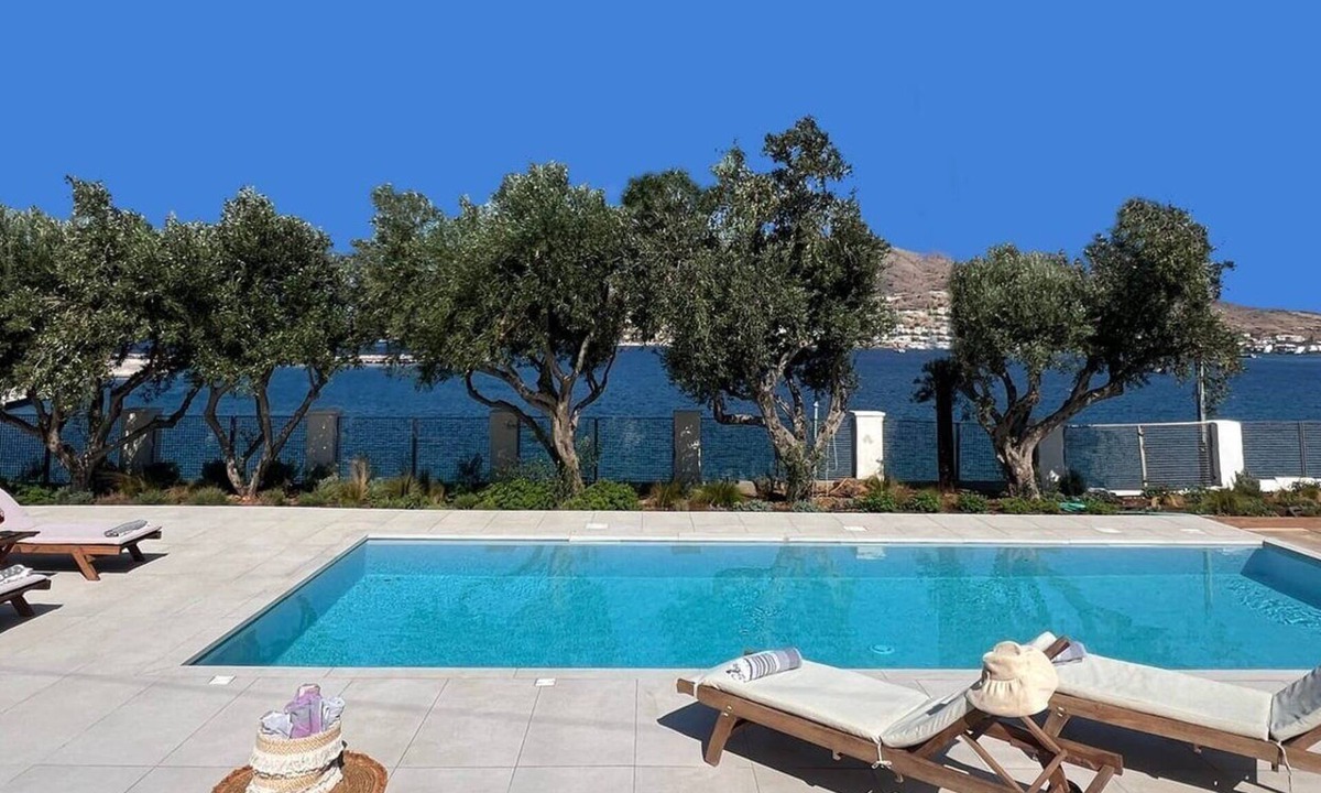 Posidonia Villa | Seafront Villa Elvion, Divine Sea Views, Private Pool, Furnished Terrace,.