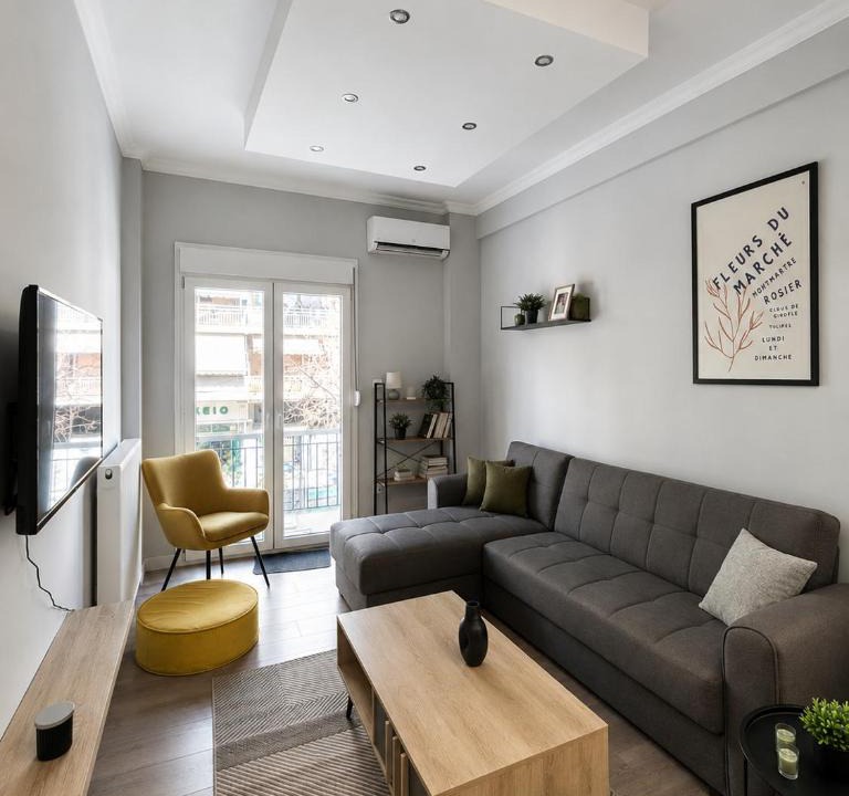 Athens Apartment | Spacious 2-Bed Apartment with Balcony & Metro access