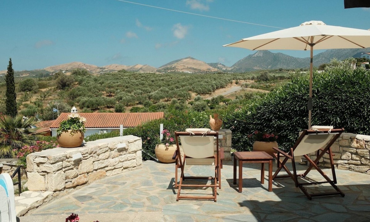 Roumeli House | Stunning villa with a private pool and garden: peaceful setting with ocean views in Roumeli, Crete