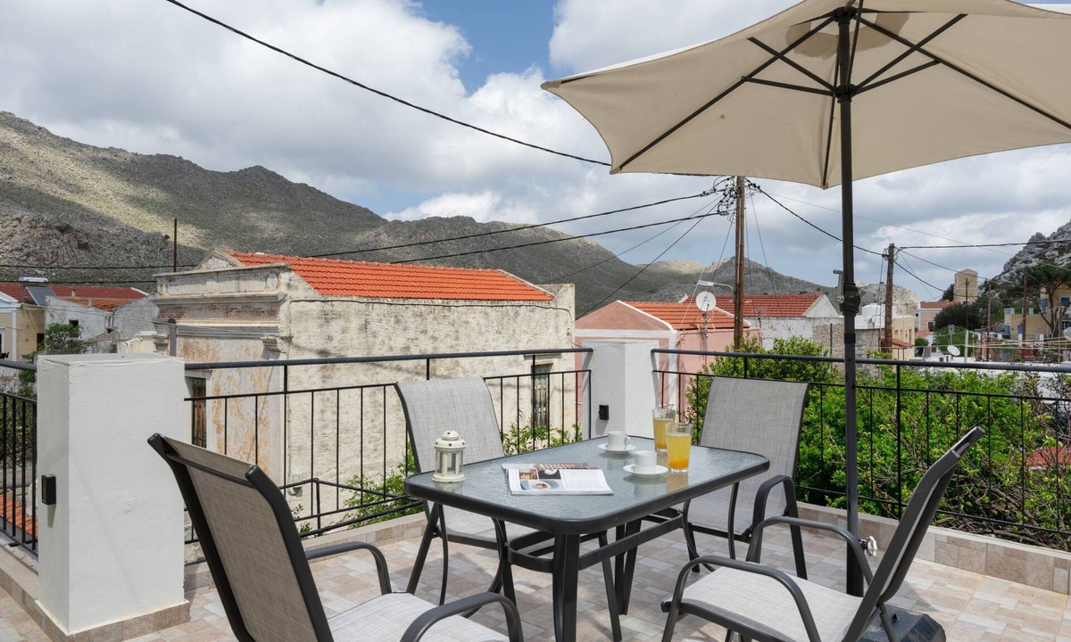 Pedi Apartment | Symi Thea Home Apartment with Sea View, Wi-Fi and Air Conditioning