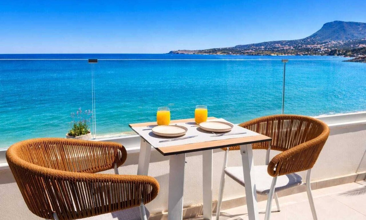 Kalyves Villa | Three bedroom villa in the sea front on Crete in Kalives with private Jacuzzi .