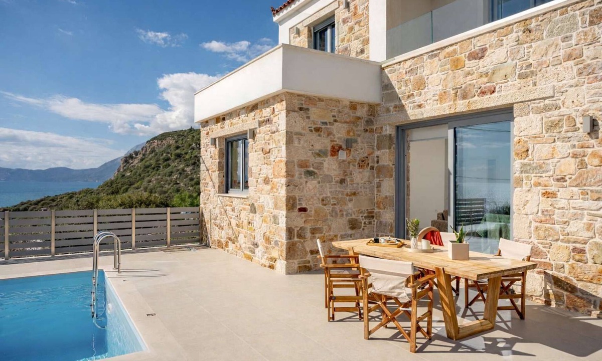 Ormos Koumeikon House | Villa Alexia - Private Pool & Panoramic Sea Views