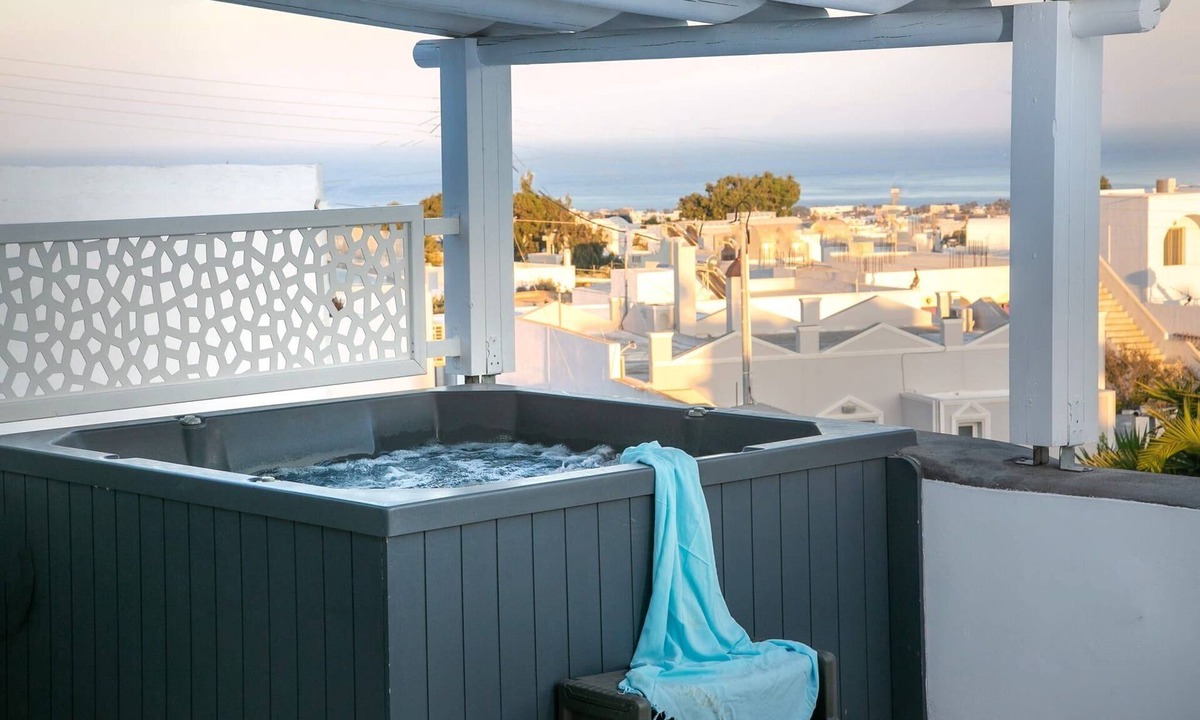 Emporio Villa | Villa Eliara, Sea Views, Outdoor Hot Tub, Furnished Terrace, Santorini