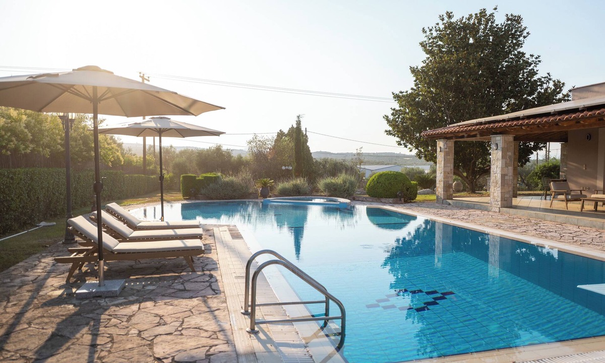 Aigialeia Villa | Villa Lamour Family Villa with large swimming pool, gym, game room