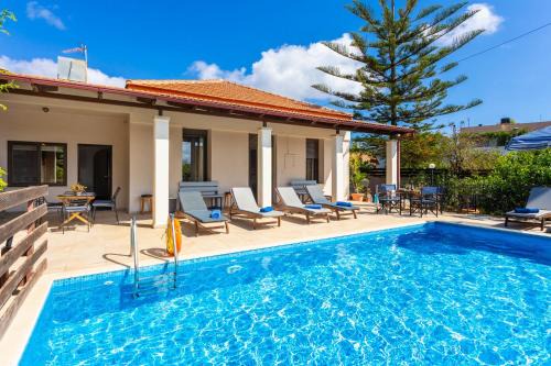 Kefalas Villa | Villa Maro Large Private Pool AC WiFi