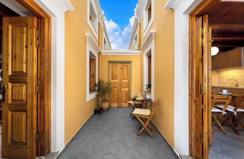 Symi Apartment | 1st floor Red - Over The Sea Apartments with sea view