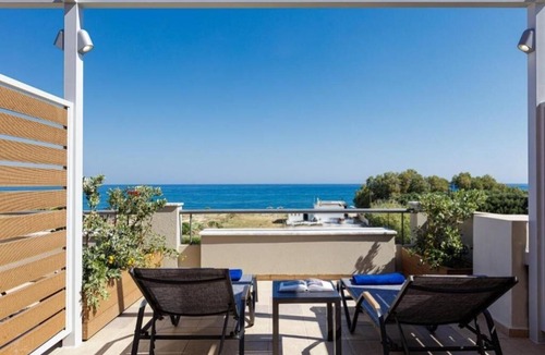 Adelianos Kampos Hotel | Adele Riva : Deluxe Double Room with Partial Sea View