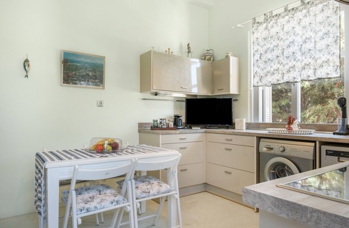 Psathi Apartment | Afroessa Stone Apartment with Sea View, Wi-Fi, and Air Conditioning