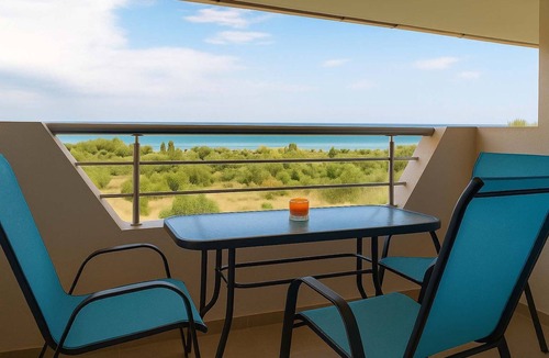 Pefkochori Apartment | Aquamare Studios - Sea View Gem with Balcony