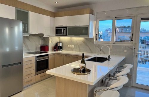 Palaio Faliro Apartment | Athens Penthouse View ACROPOLIS/Sea Huge Terrace Entire Floor yours