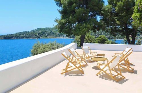 Katsarou Villa | Beachfront Greek Villa in Skiathos with Semi Private Sandy Beach