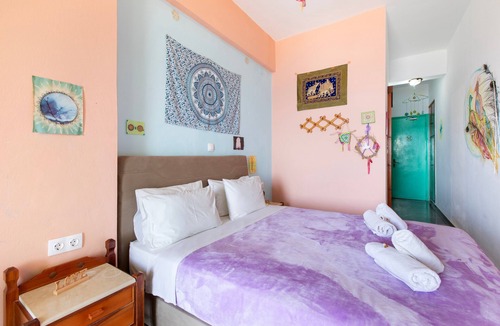 Agia Galini Bed & Breakfast | Bed and Breakfast 'Double Room No 101 Sea View' with Sea View, Wi-Fi and Air Conditioning