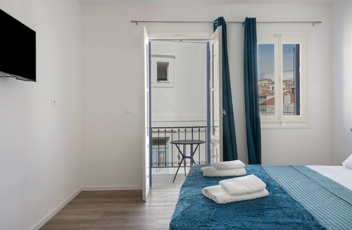 Symi Apartment | Double Room 8 with Private Balcony, Wi-Fi, and Air Conditioning