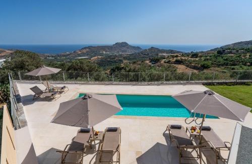 Mariou Villa | Eco Villa with 180-Degree Sea View, Pool, 350 sqm Yard, 2km from the Beach