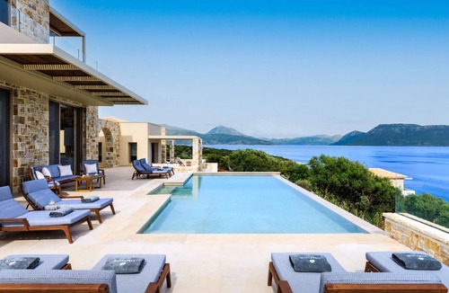 Katomerion Villa | Elegant Contemporary Villa with Spectacular Ionian Views and Sea Access