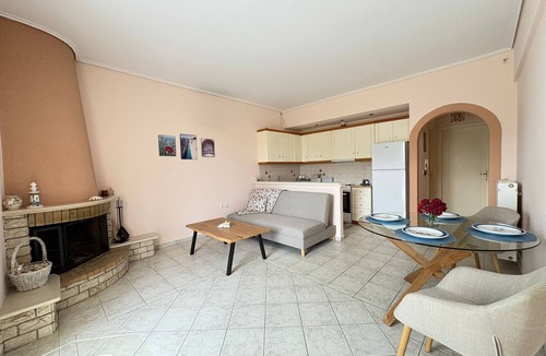 Kato Assos Apartment | Have fun with the whole family at this quiet two bedroom first floor apartment.