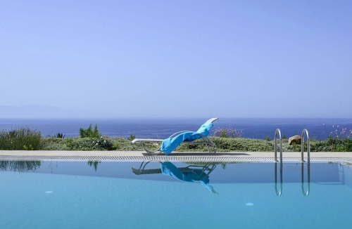 Elia Villa | holiday vacation large villa rental greece, mykonos, elia beach, pool, internet wi-fi, cooling heating system, view, sho