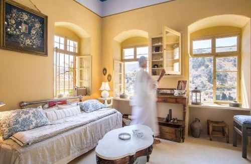 Symi House | kalosymi house, traditionelles haus mit hafenblick