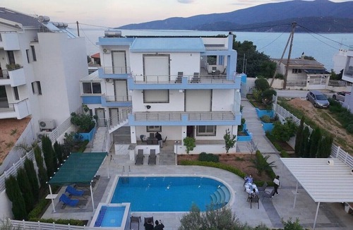 Loutra Oraias Elenis Apartment | Loutra Horizon Residence | Balcony Pool & Sea View
