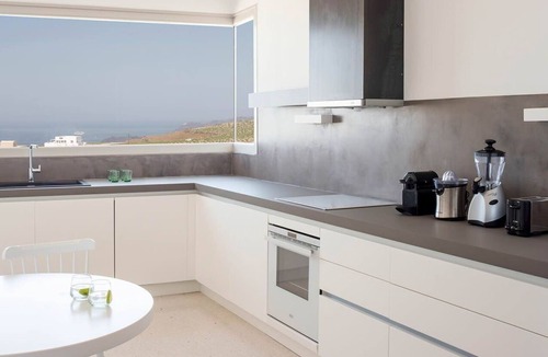 Santorini Villa | My Rental Homes - Thera Queen with 2 swimming pools and large sea view terrace