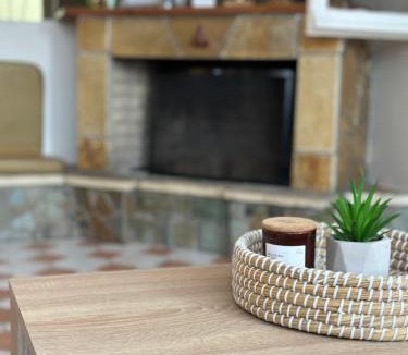 Benitses Apartment | Olive tree the master bed and balcony apartment