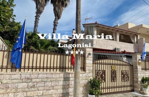 Saronikos Villa | Private 1st floor villa, with pool, jacuzzi, across the beach with mountain view