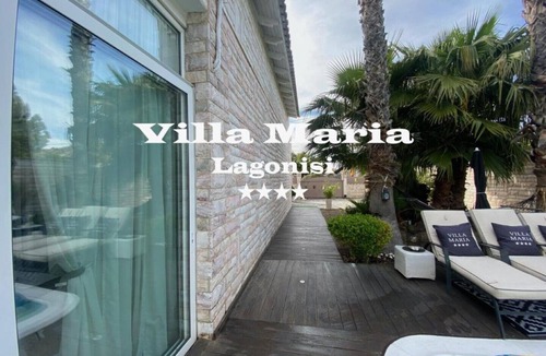 Saronikos Villa | Private 1st floor villa, with pool, jacuzzi, across the beach with mountain view