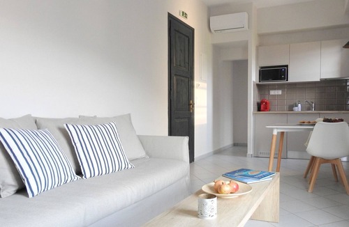 Stalida Villa | R 3010 Villa Eadric with Sea View, Sofa Bed & Two Balconies.