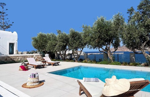 Posidonia Villa | Seafront Villa Elvion, Divine Sea Views, Private Pool, Furnished Terrace,.