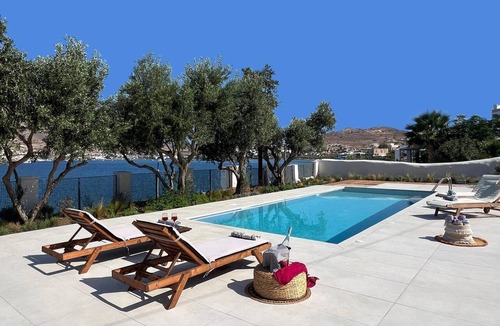 Posidonia Villa | Seafront Villa Elvion, Divine Sea Views, Private Pool, Furnished Terrace,.