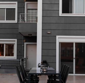 Mikrolimano Villa | Seaside Grey Pearl Villa Panoramic Marina View Piraeus Athens Riviera