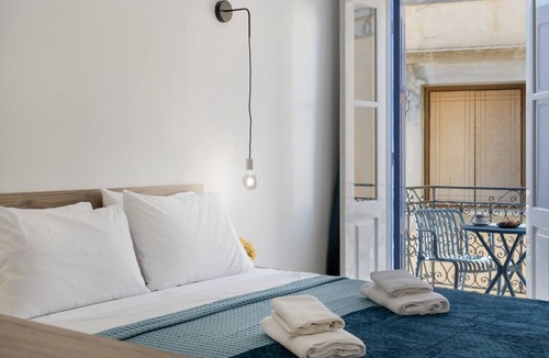 Symi Apartment | Studio '10' with Private Balcony, Kitchenette, Wi-Fi and Air Conditioning
