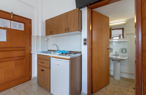 Agia Marina Apartment | Studio Apartment 'Popi Budget 2 Adults' with Mountain View, Wi-Fi and Air Conditioning