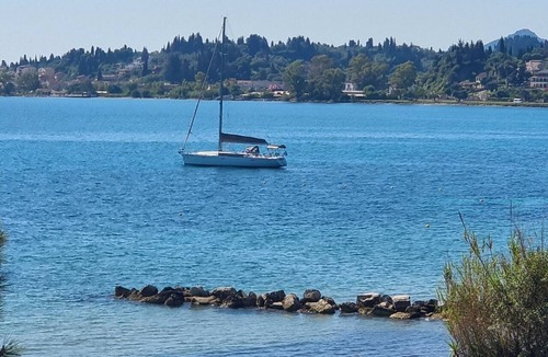 Kontokali Villa | Unique view, private beach path, 5km from Corfu City, beautiful Corfiot villa.