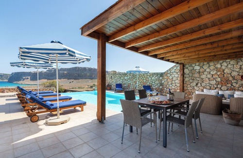 Lindos Villa | Villa Aegean Blue View, 3 bedrooms with Infinity Pool and Spectacular Seaviews