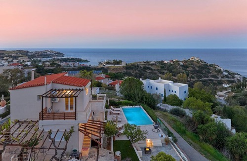 Agia Pelagia Villa | "Villa Caress" - Spacious villa with private pool and sea view