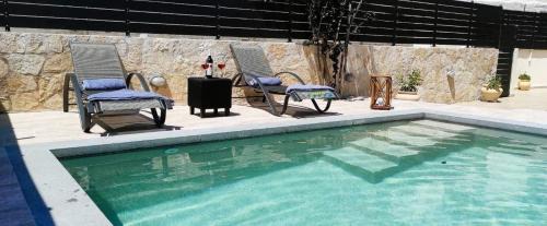 Katomerion House | Villa Iliogioma Stone Villa with Pool in Meganisi Island