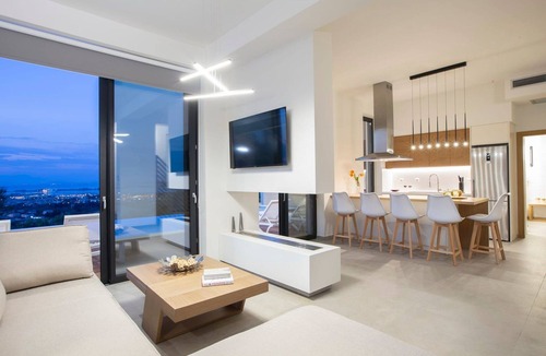Lefkada Villa | Villa Karyatis, Divine Sea & City Views, Infinity Pool, Furnished Terrace,.