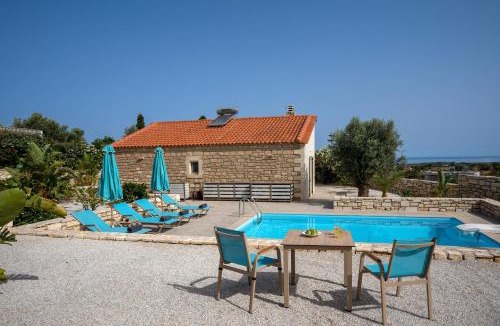 Erfoi Villa | Villa Vasiliki Private Heated Pool with Sea View